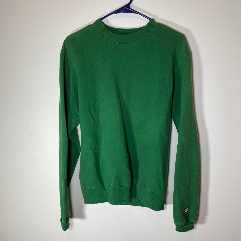 champion green crew neck size small